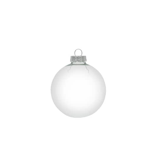 Whitehurst 8ct. 3.5&#x22; Clear Glass Ball Ornaments